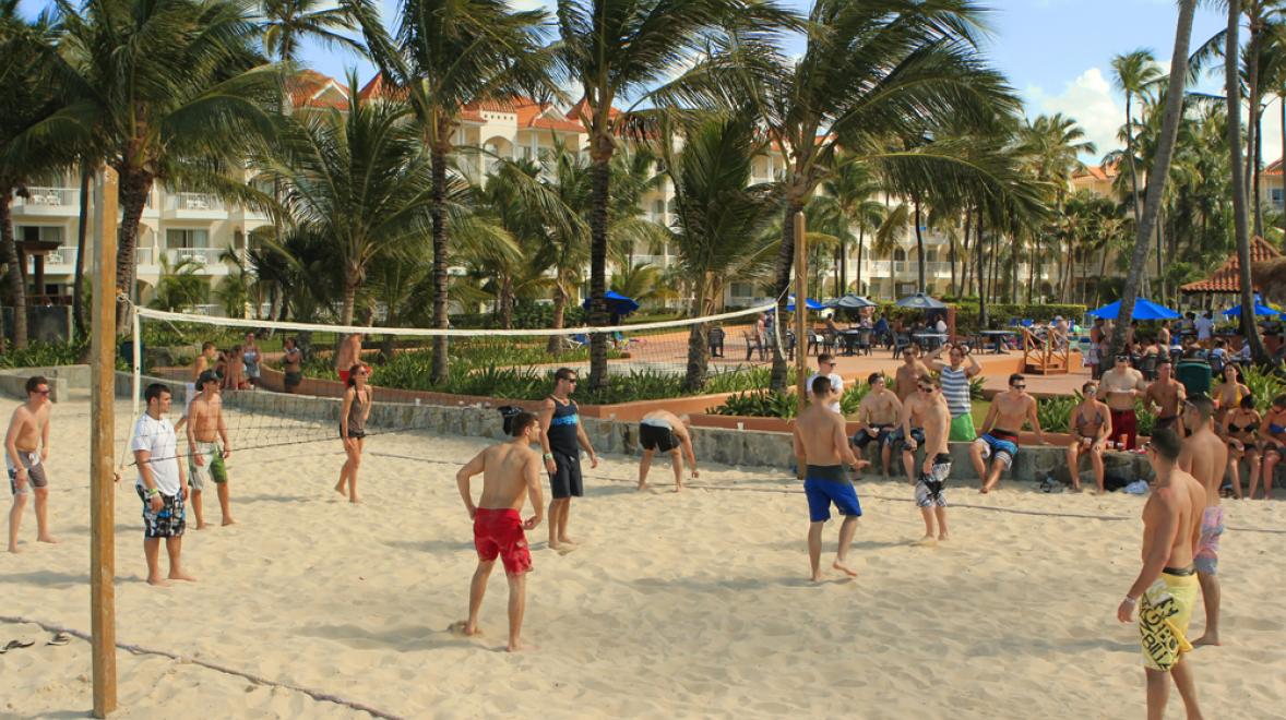 people playing beach volleyball in Punta Cana