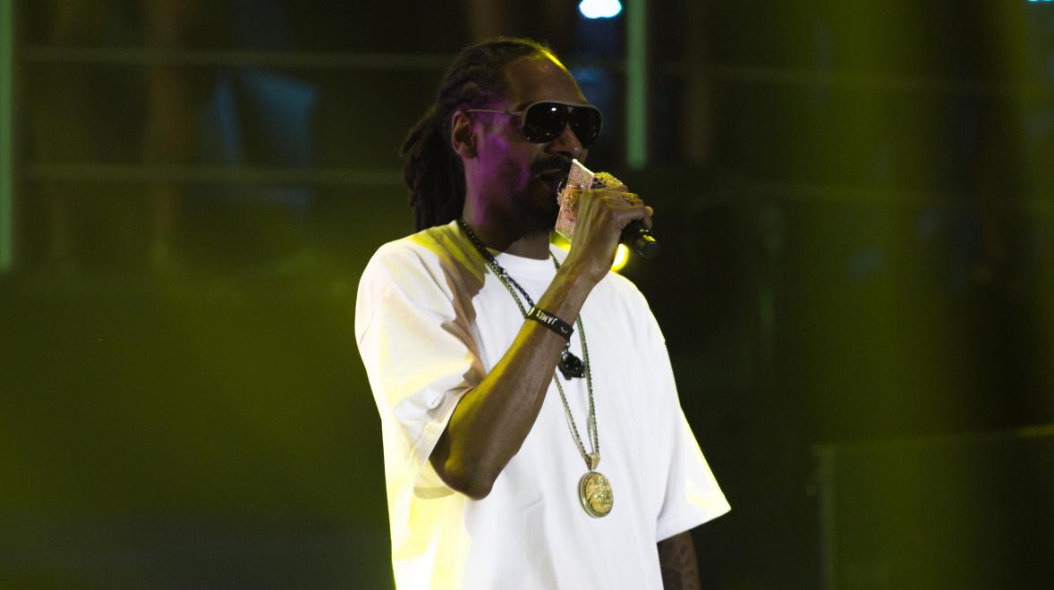 Snoop Lion on stage at the Inception Musical Festival in Cancun